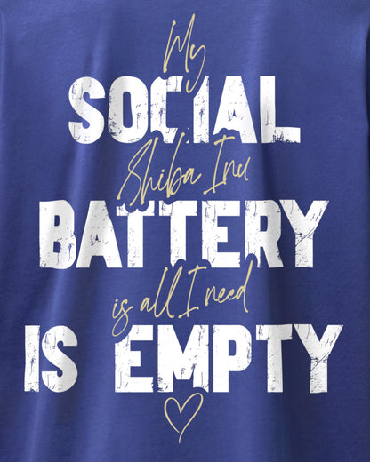Detailbild – Social Battery Is Empty - Shiba Inu