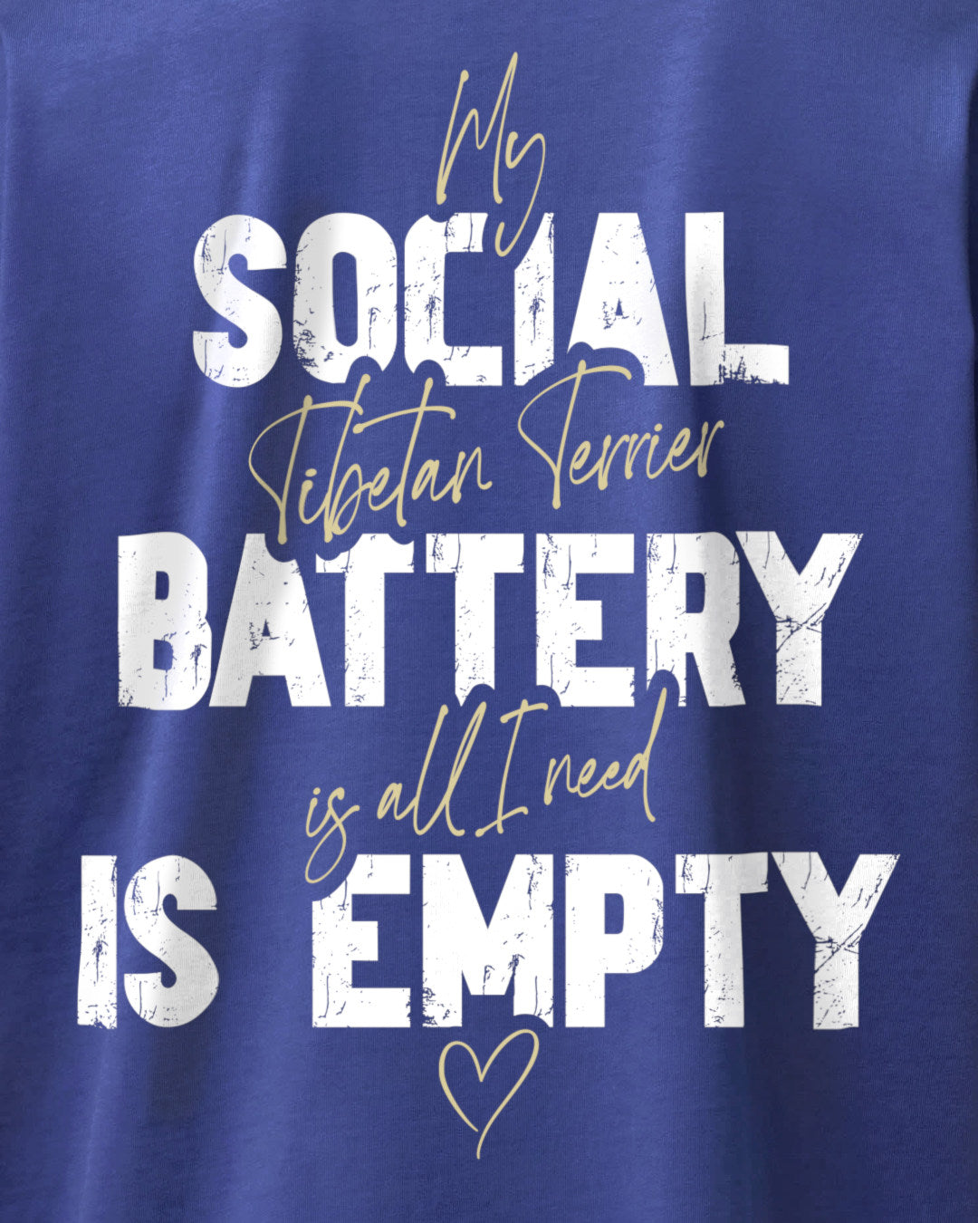 Detailbild – Social Battery Is Empty - Tibet-Terrier