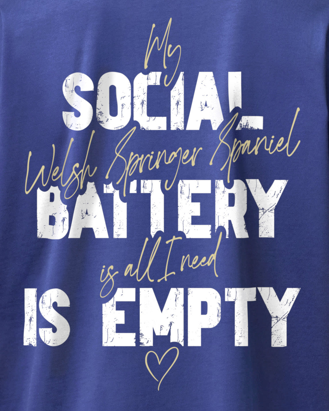 Detailbild – Social Battery Is Empty - Welsh Springer Spaniel