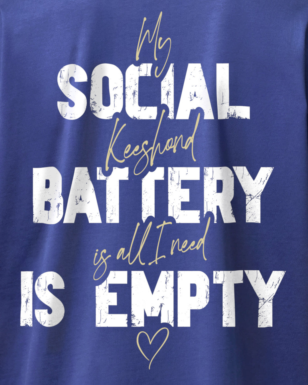Detailbild – Social Battery Is Empty - Wolfsspitz