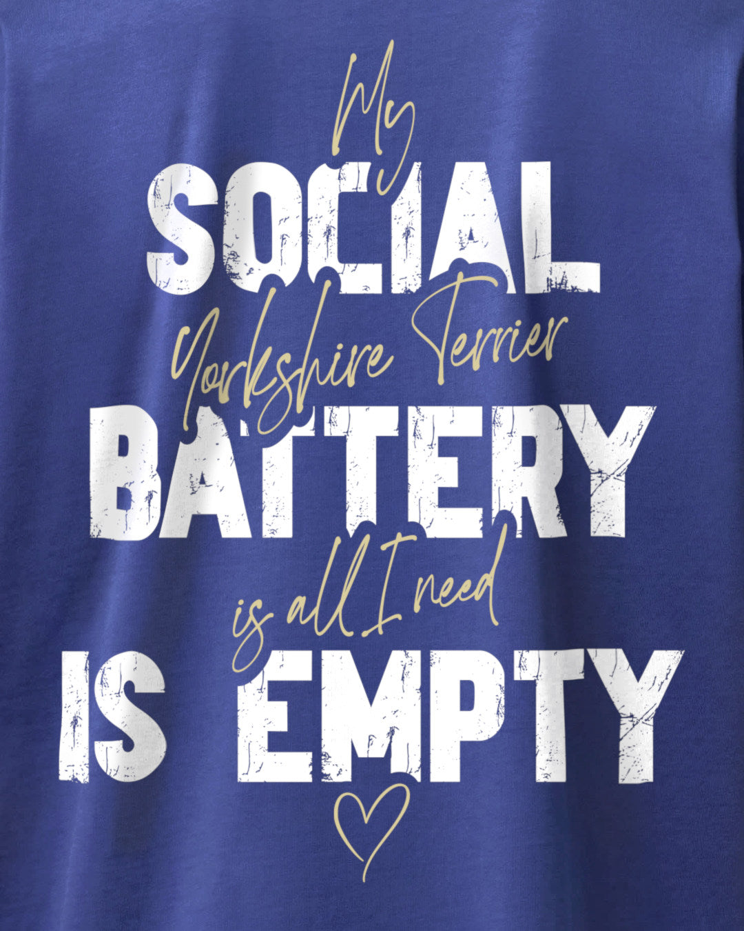 Detailbild – Social Battery Is Empty - Yorkshire Terrier