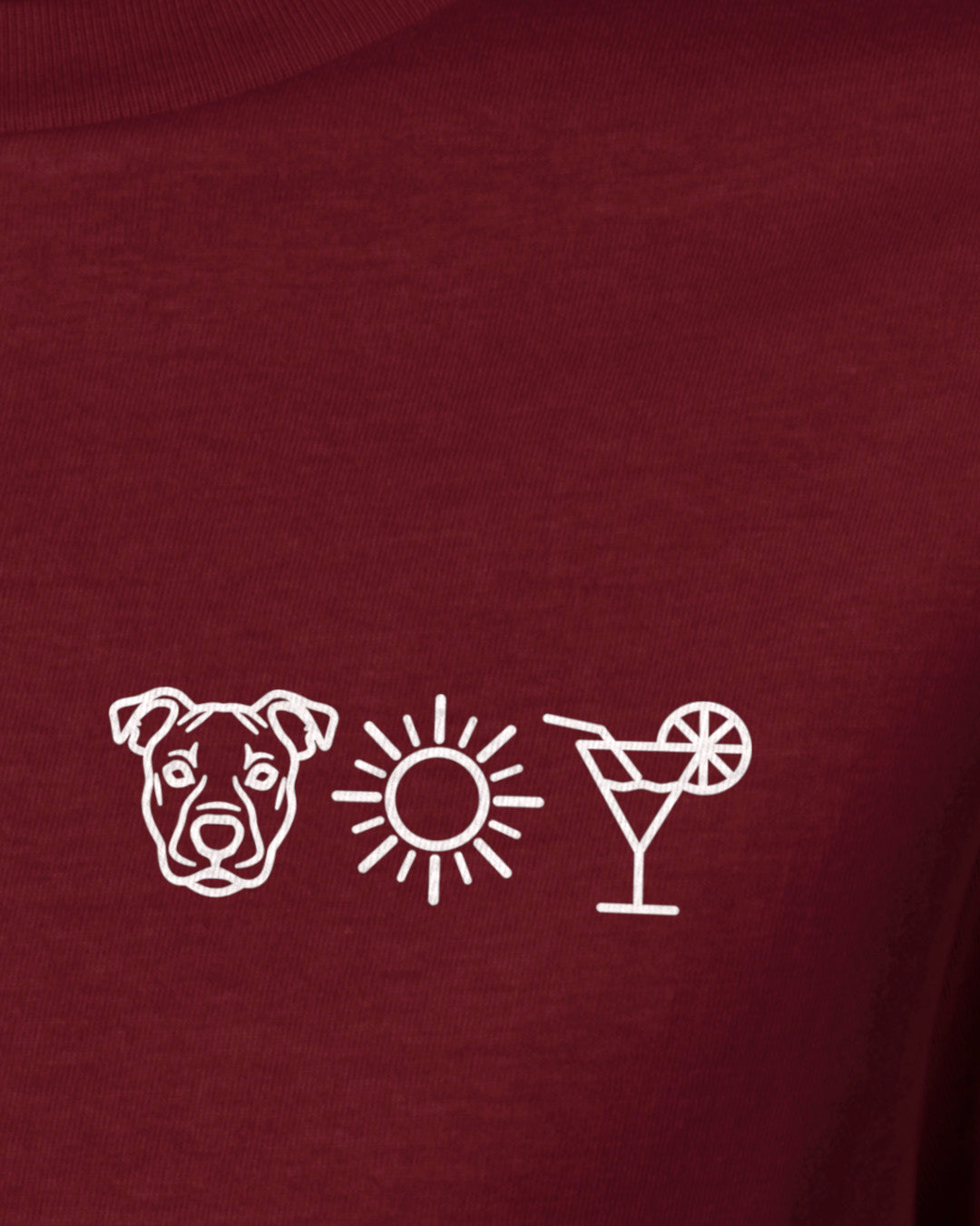 Detailbild – Hund Sonne Cocktail - Amstaff