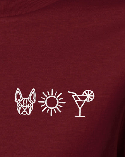 Detailbild – Hund Sonne Cocktail - Boston Terrier