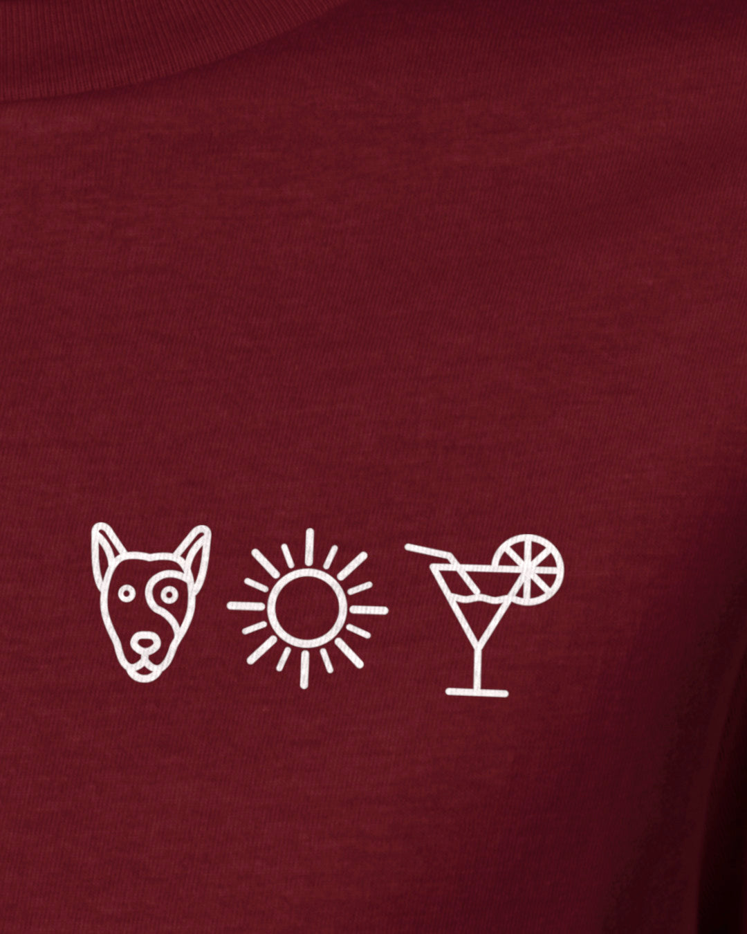 Detailbild – Hund Sonne Cocktail - Bullterrier