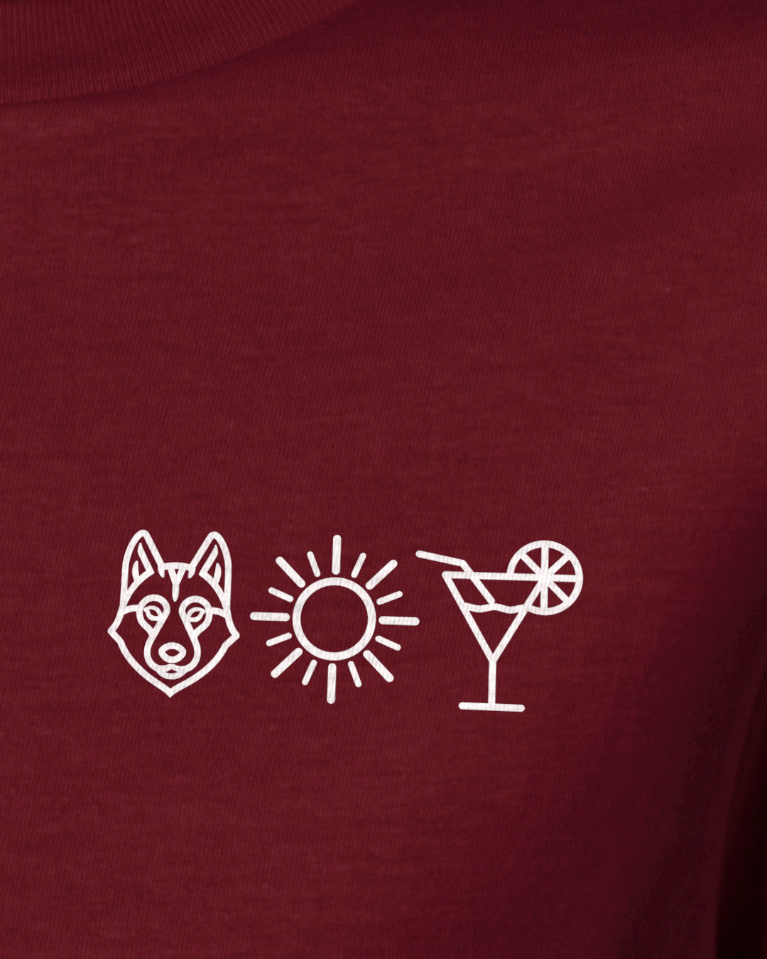Detailbild – Hund Sonne Cocktail - Husky