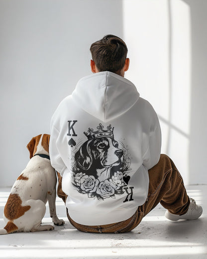 Pikkönig Beagle - Organic Oversize Hoodie - Model Beispiel