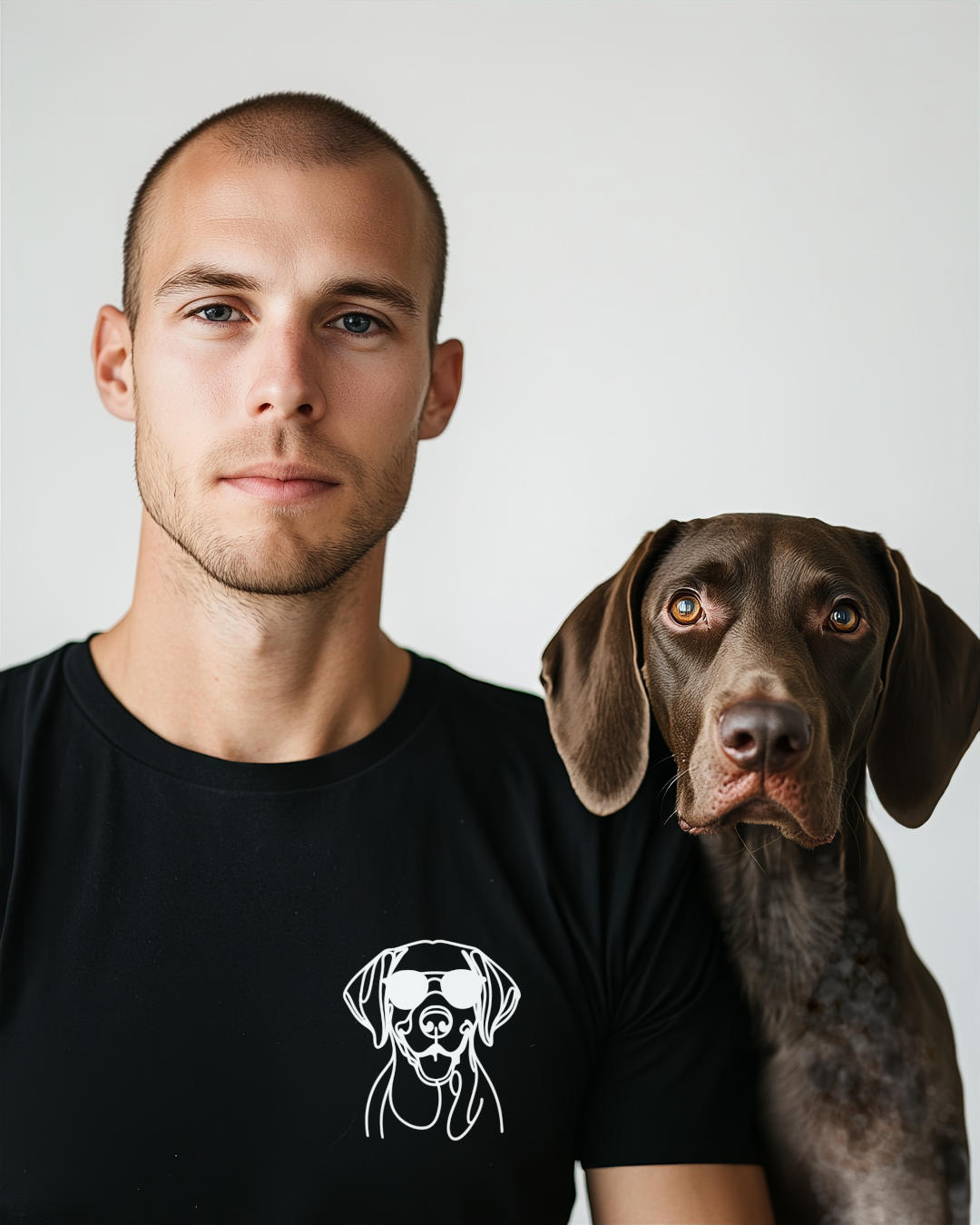 Line Art - Cooler Deutsch Kurzhaar - Beispiel Model männlich