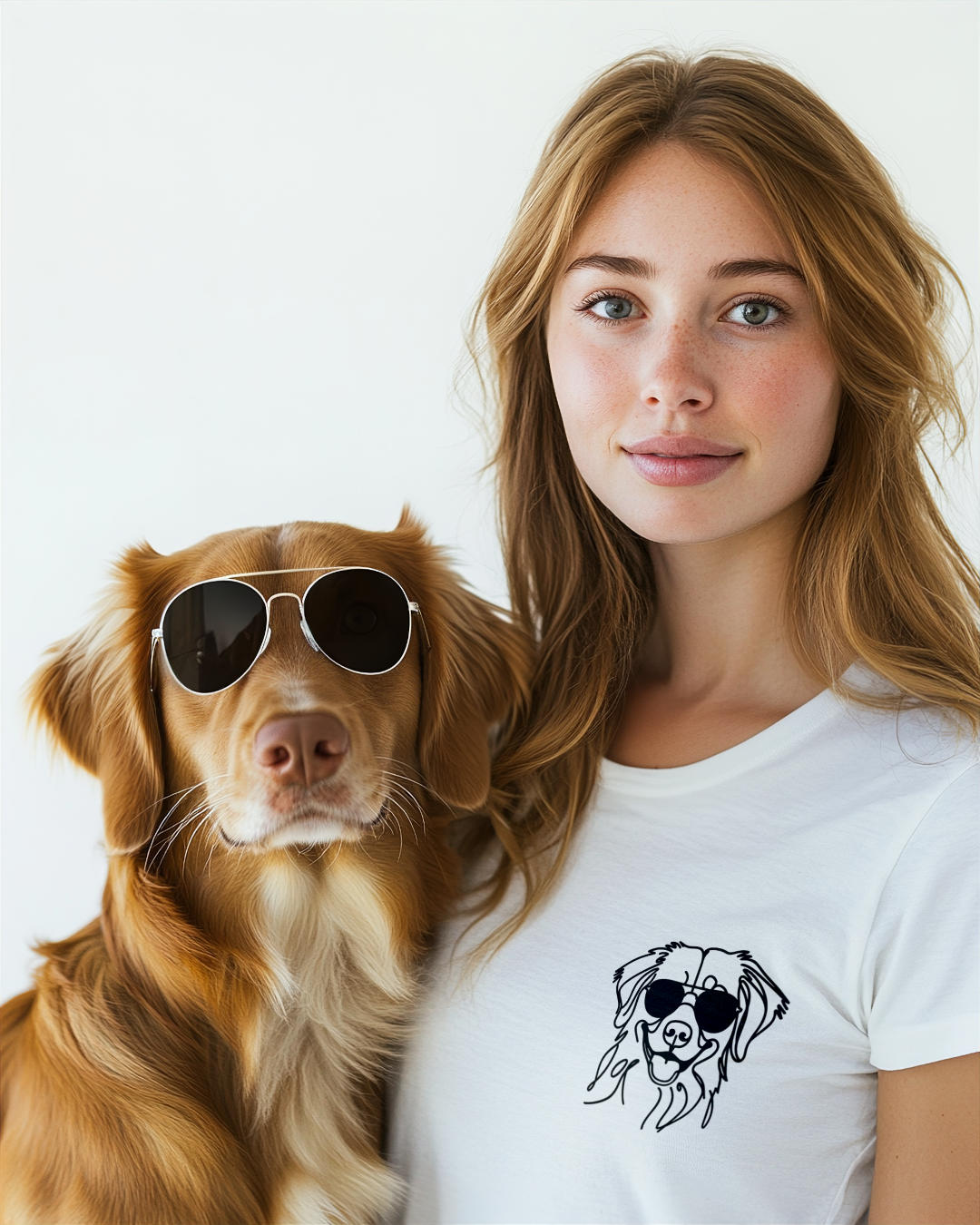 Line Art - Cooler Nova Scotia Duck Tolling Retriever - Beispiel Model weiblich