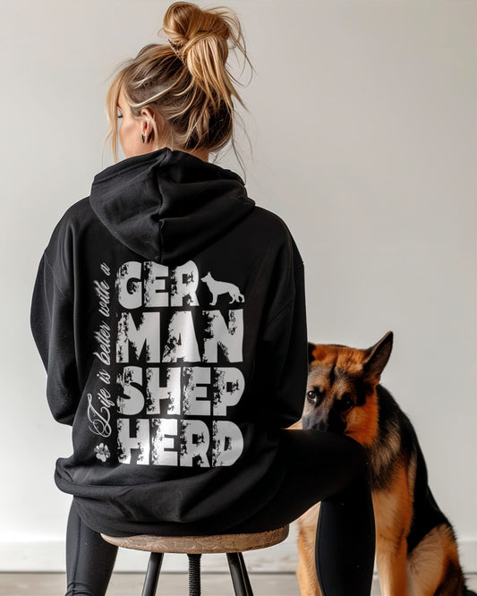 Life is better with a German Shepherd - Organic Oversize Hoodie
