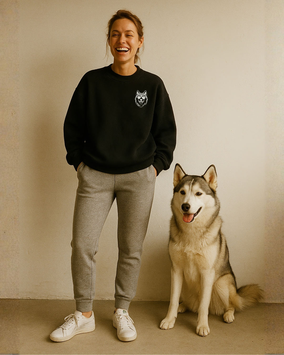 Line Art - Cooler Husky - Model - Beispiel