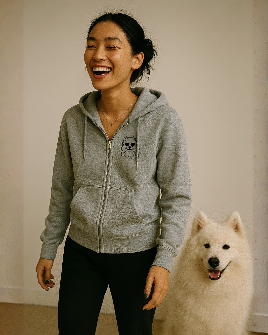 Line Art - Cooler Samojede - Model - Beispiel