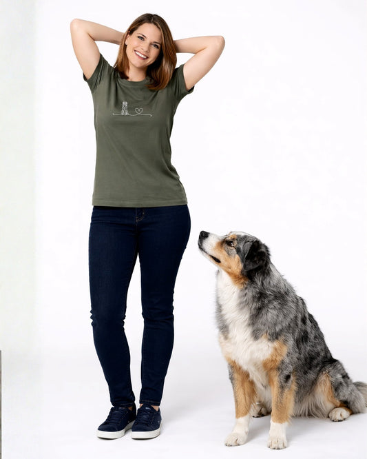 Line Art - Aussie mit Herz - Model - Beispiel