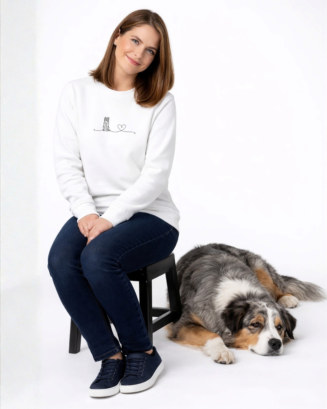 Line Art - Aussie mit Herz - Model - Beispiel