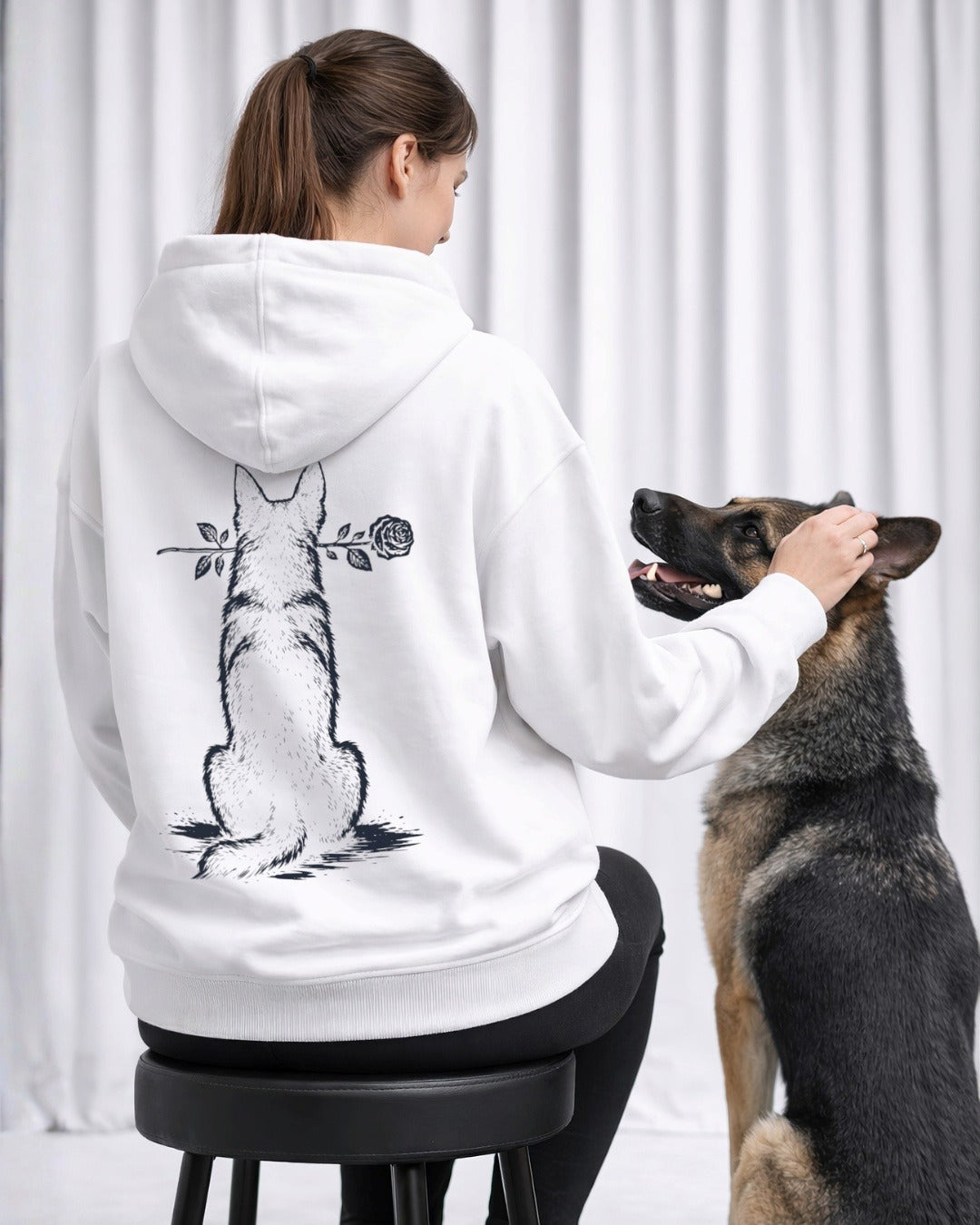 Silent Loyalty - Holländischer Schäferhund (langhaar) - Organic Oversize Hoodie