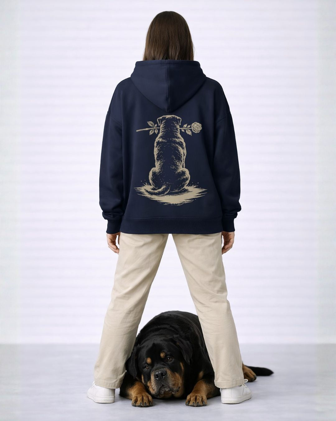 Silent Loyalty - Holländischer Schäferhund (langhaar) - Organic Oversize Hoodie