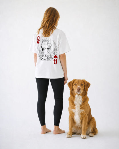 Herzkönigin Toller - Organic Oversize Shirt - Outdoor Modelbild