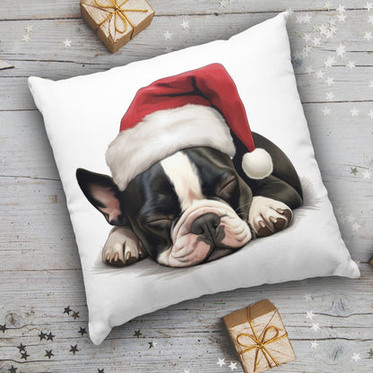 X-mas Boston Terrier - Kissen 40x40cm