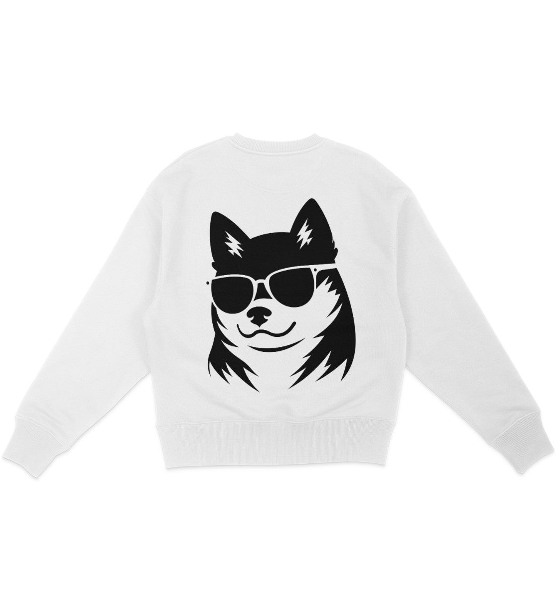 B&W Shiba Inu - Organic Oversize Sweatshirt - Multitalenty