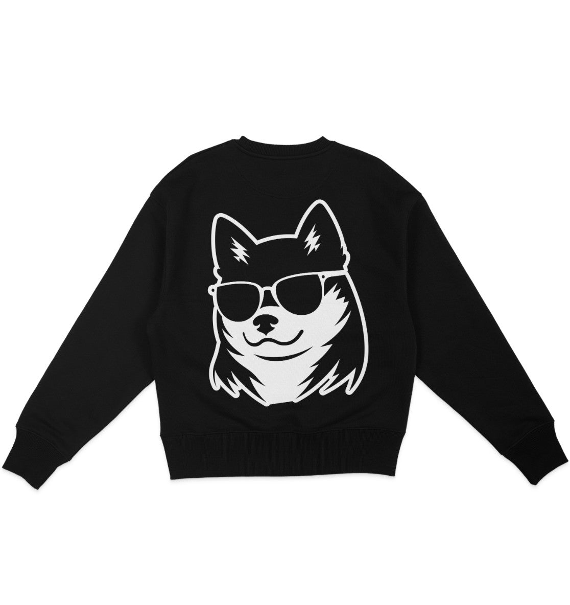 B&W Shiba Inu - Organic Oversize Sweatshirt - Multitalenty