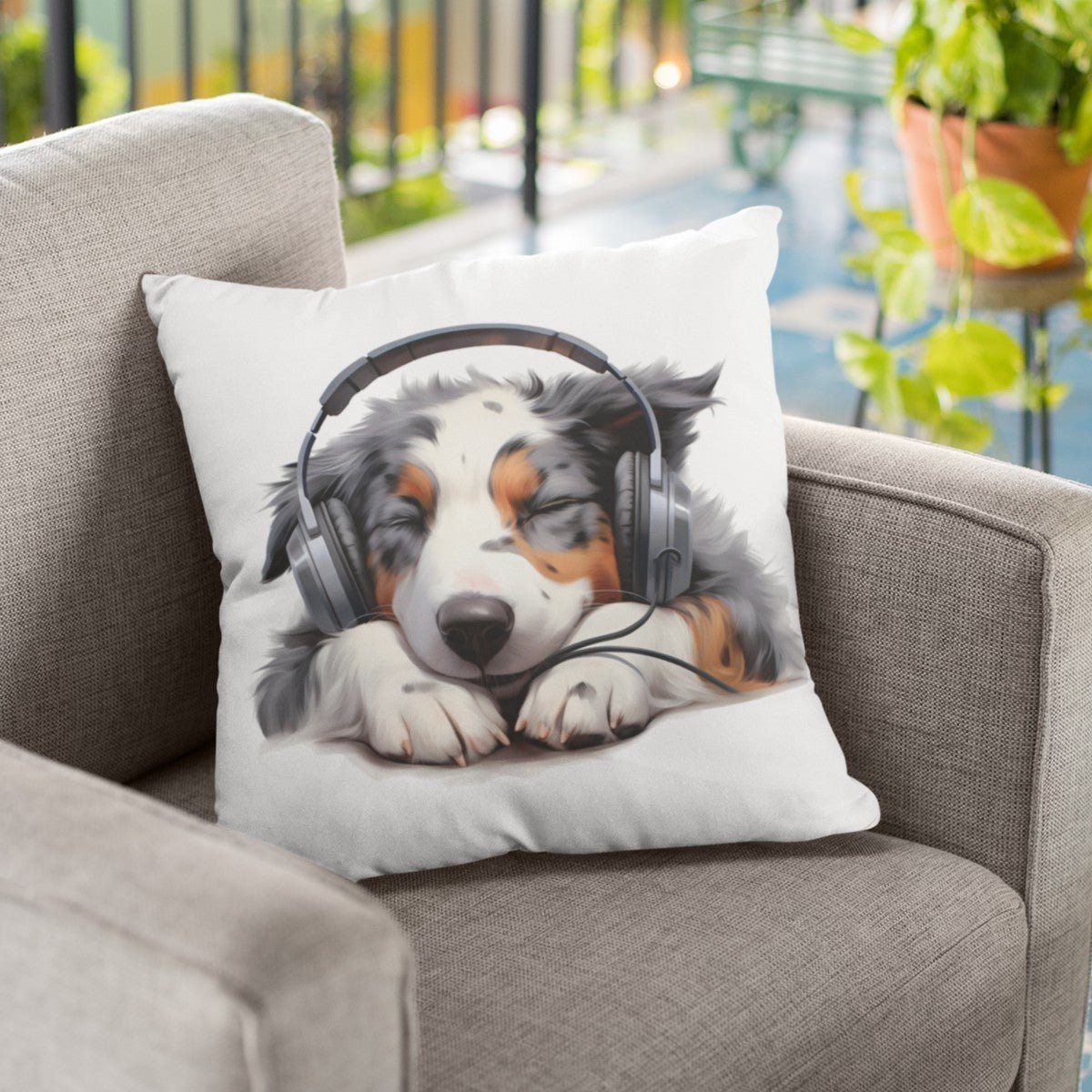 Kopfhörer Aussie - Kissen 40x40cm - Multitalenty