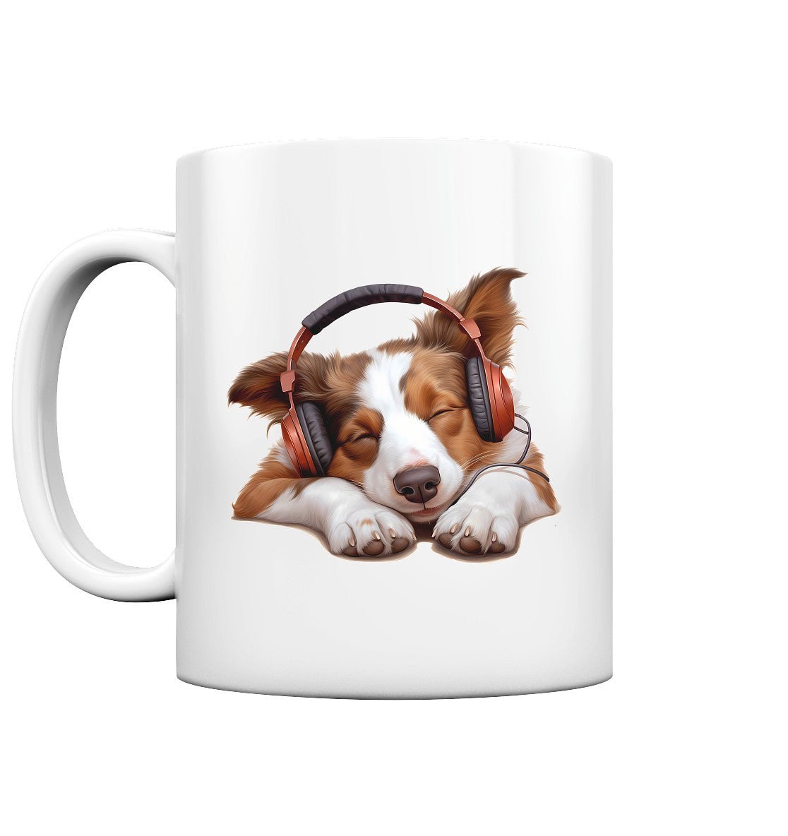 Kopfhörer Border Collie choc/red - Tasse glossy - Multitalenty