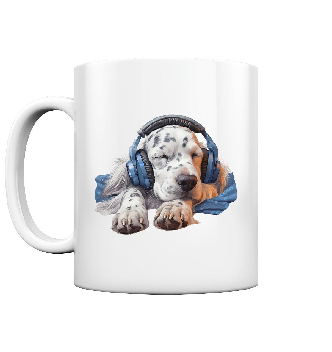 Kopfhörer English Setter blue belton - Tasse glossy - Multitalenty