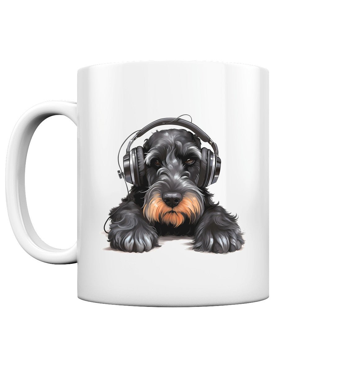 Kopfhörer Schnauzer - Tasse glossy - Multitalenty