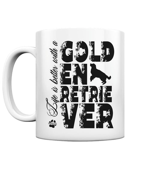 Life is better with a Golden Retriever - Tasse glossy - Multitalenty