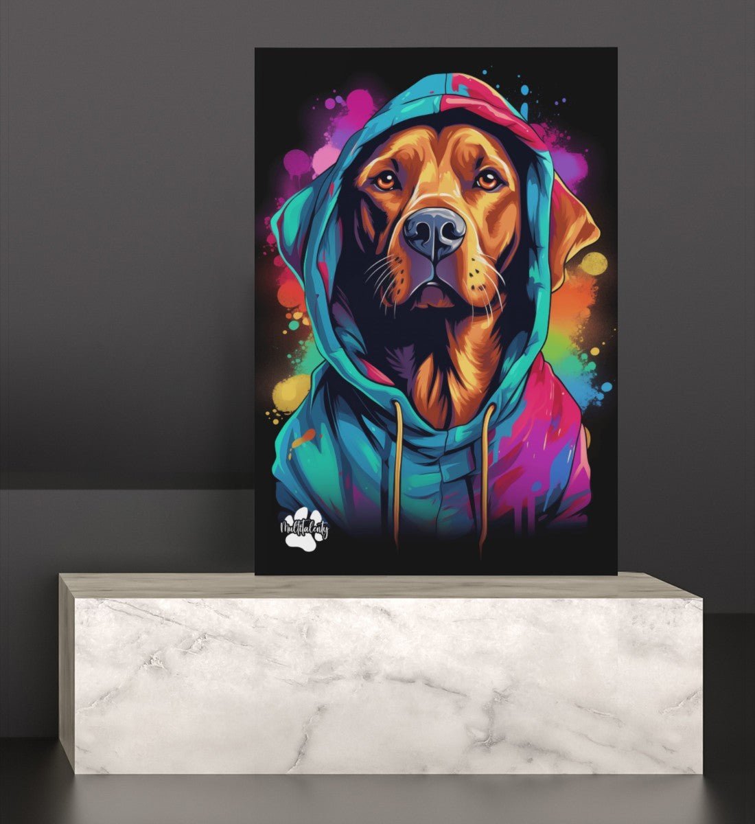 Rhodesian Ridgeback mit Kapuze - Leinwand 30x45cm - Multitalenty
