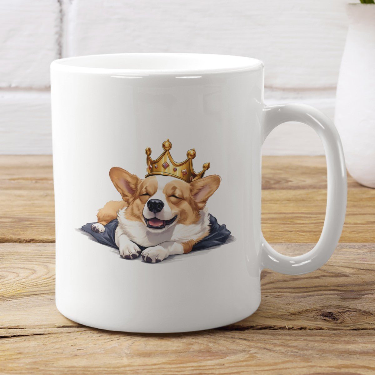 Schlafender Corgi - Tasse glossy - Multitalenty