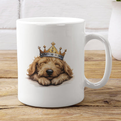 Schlafender Labradoodle - Tasse glossy - Multitalenty