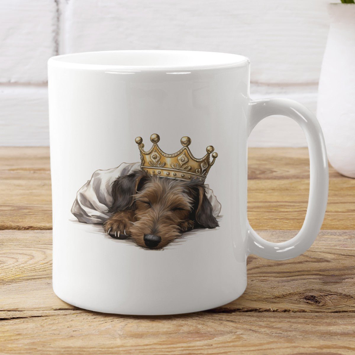 Schlafender Rauhaardackel - Tasse glossy - Multitalenty