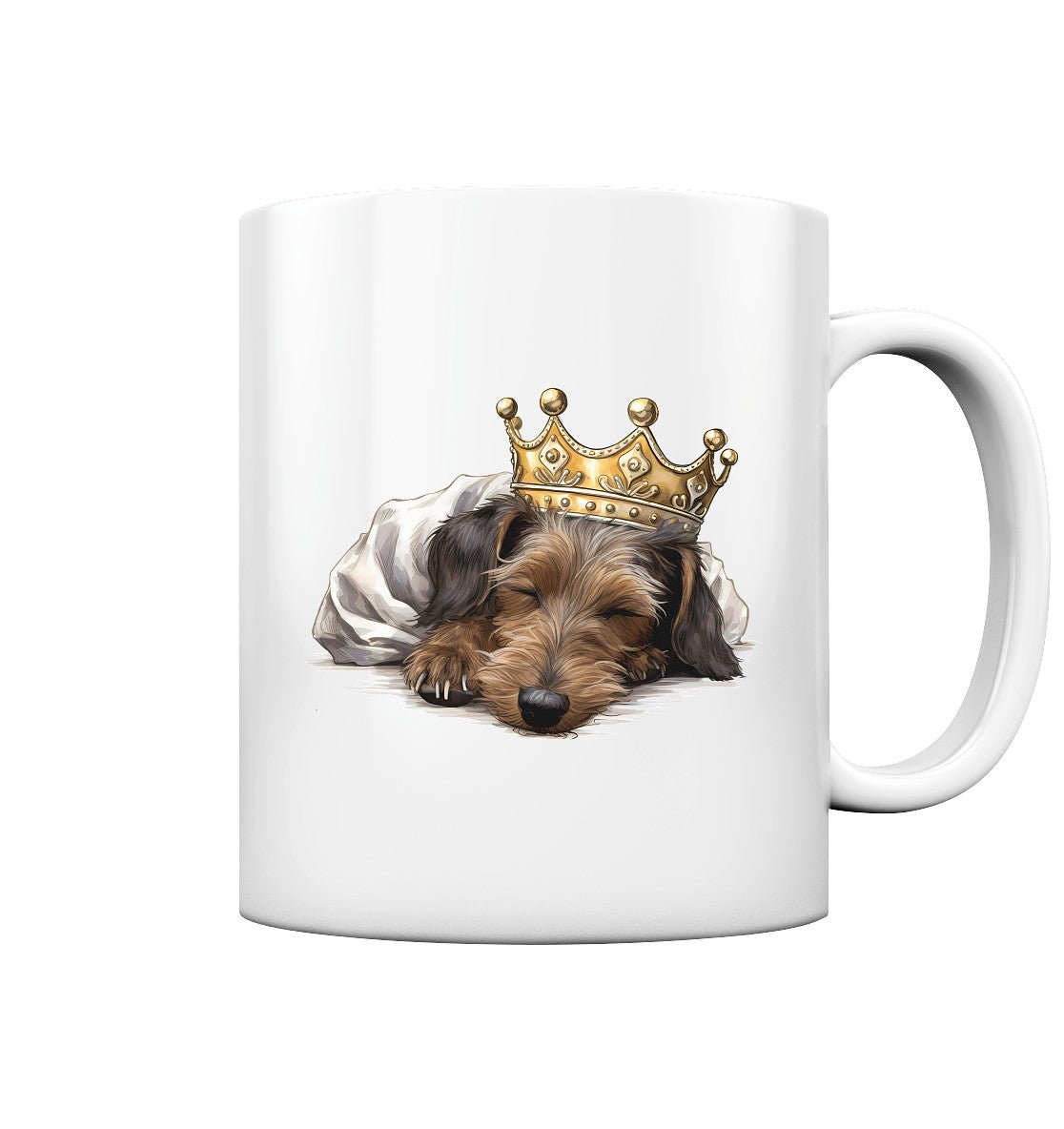 Schlafender Rauhaardackel - Tasse glossy - Multitalenty