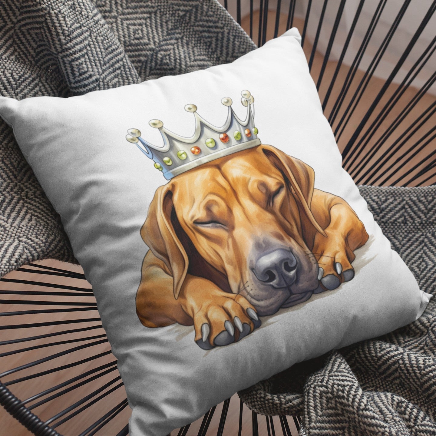 Schlafender Rhodesian Ridgeback - Kissen 40x40cm - Multitalenty